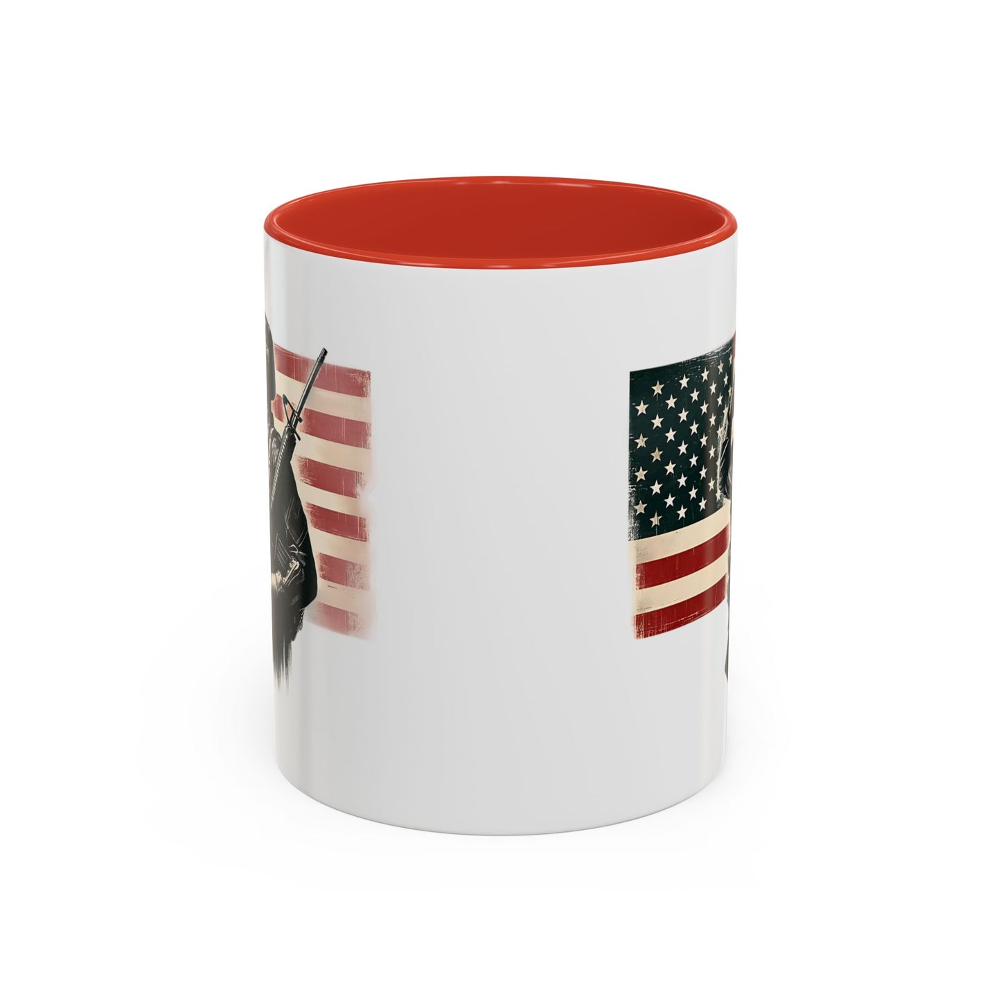 4th of July Mug - Soldier American Flag