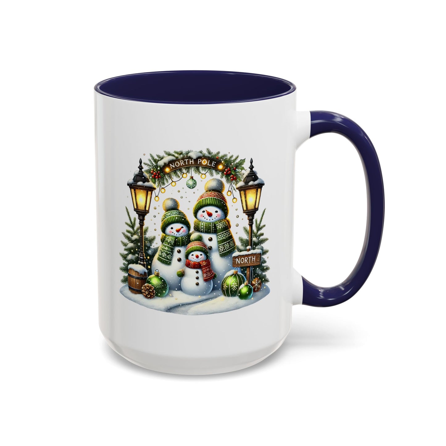 Christmas Mug - Green Snowman Family
