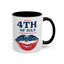 4th of July Mug - Happy 4th of July Flag Lips