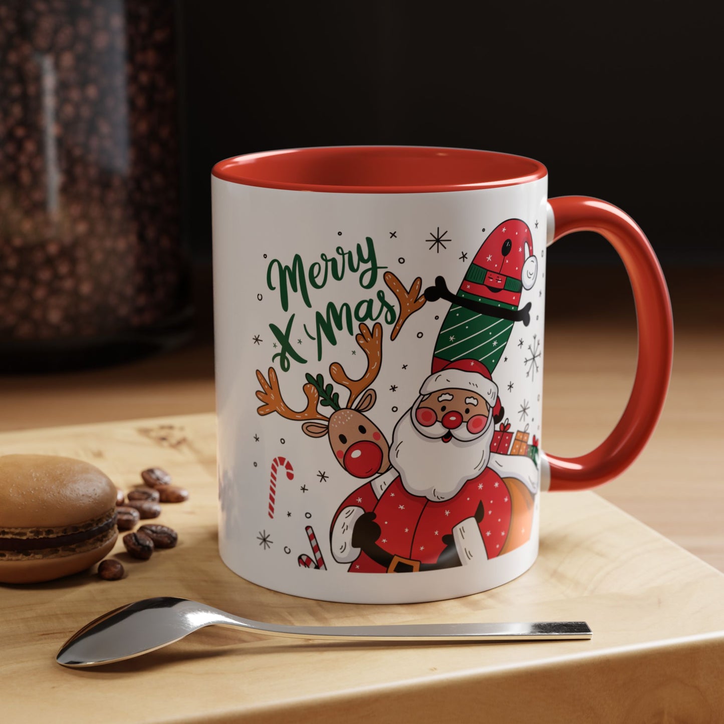 Christmas Mug - Merry Xmas Santa Reindeer