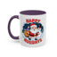 Christmas Mug - Happy Holidays Red & White Text Santa Snowman
