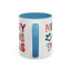 Christmas Mug - Merry Christmas Red Green & Gold Decorative Text