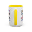 Christmas Mug - Happy Holidays and Merry Christmas Blue Yellow Purple Orange Red Text