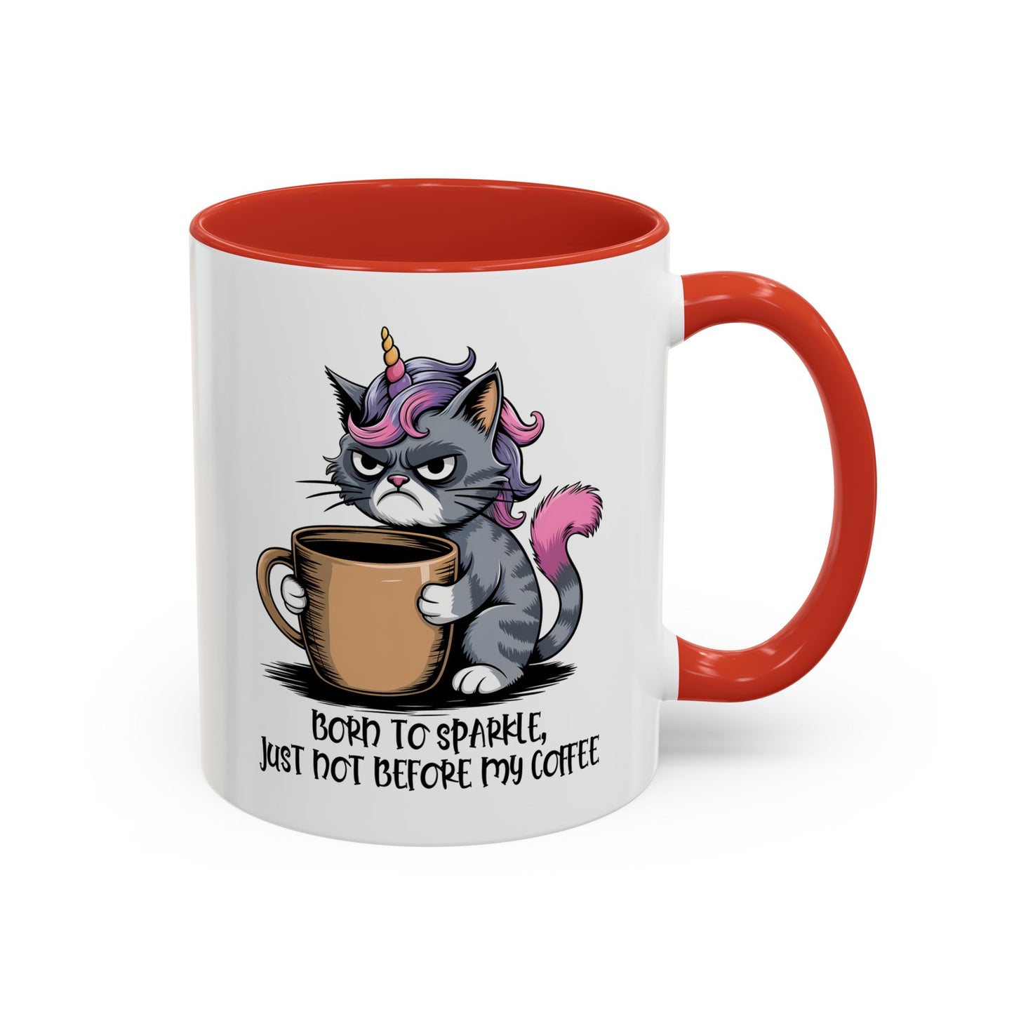 Humor Mug - Born to Sparkle, Just Not Before My Coffee