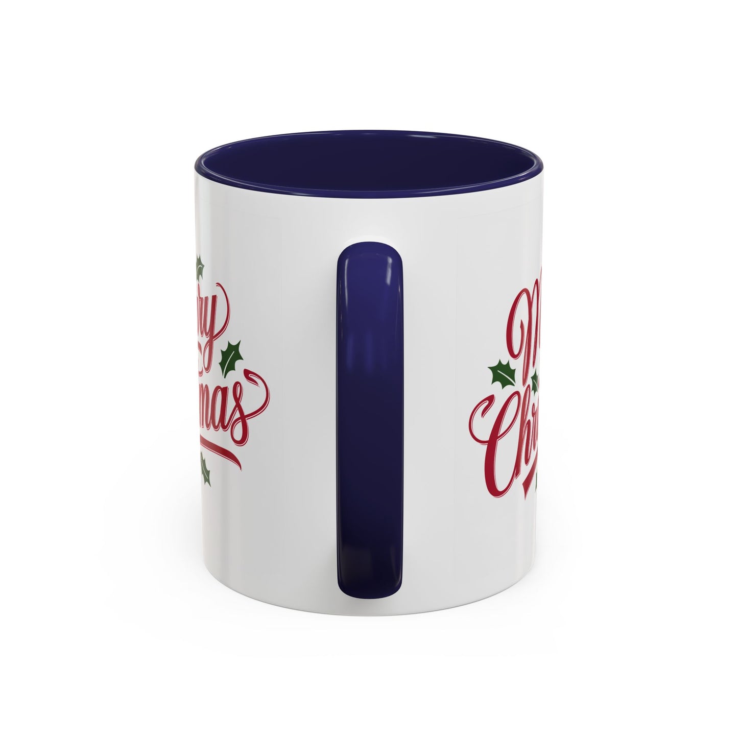 Christmas Mug - Merry Christmas Red Text Mistletoe