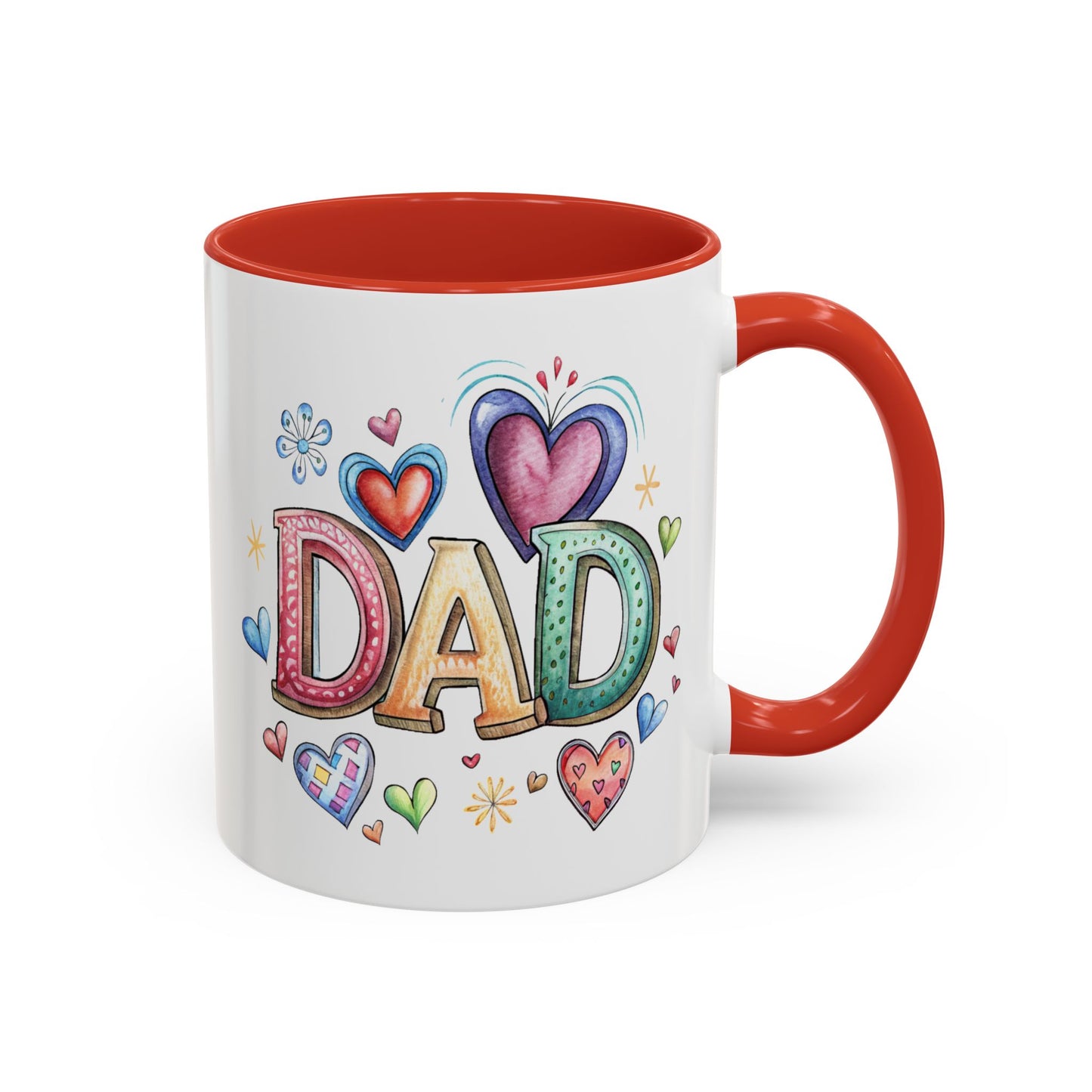 Father's Day Mug - Dad Hearts