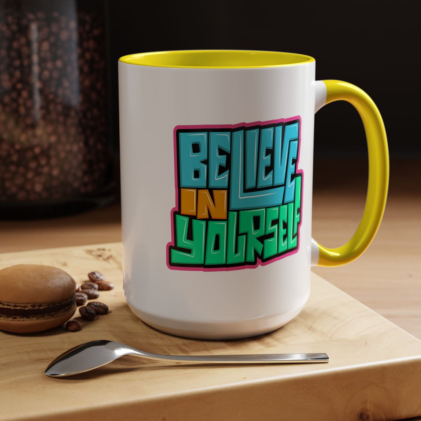 Motivation Mug - Believe In Yourself Graffiti