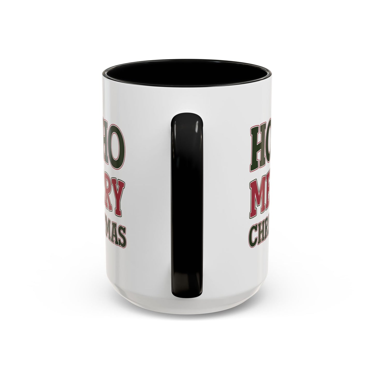 Christmas Mug - Ho Ho Ho Merry Christmas Red & Green Text 4