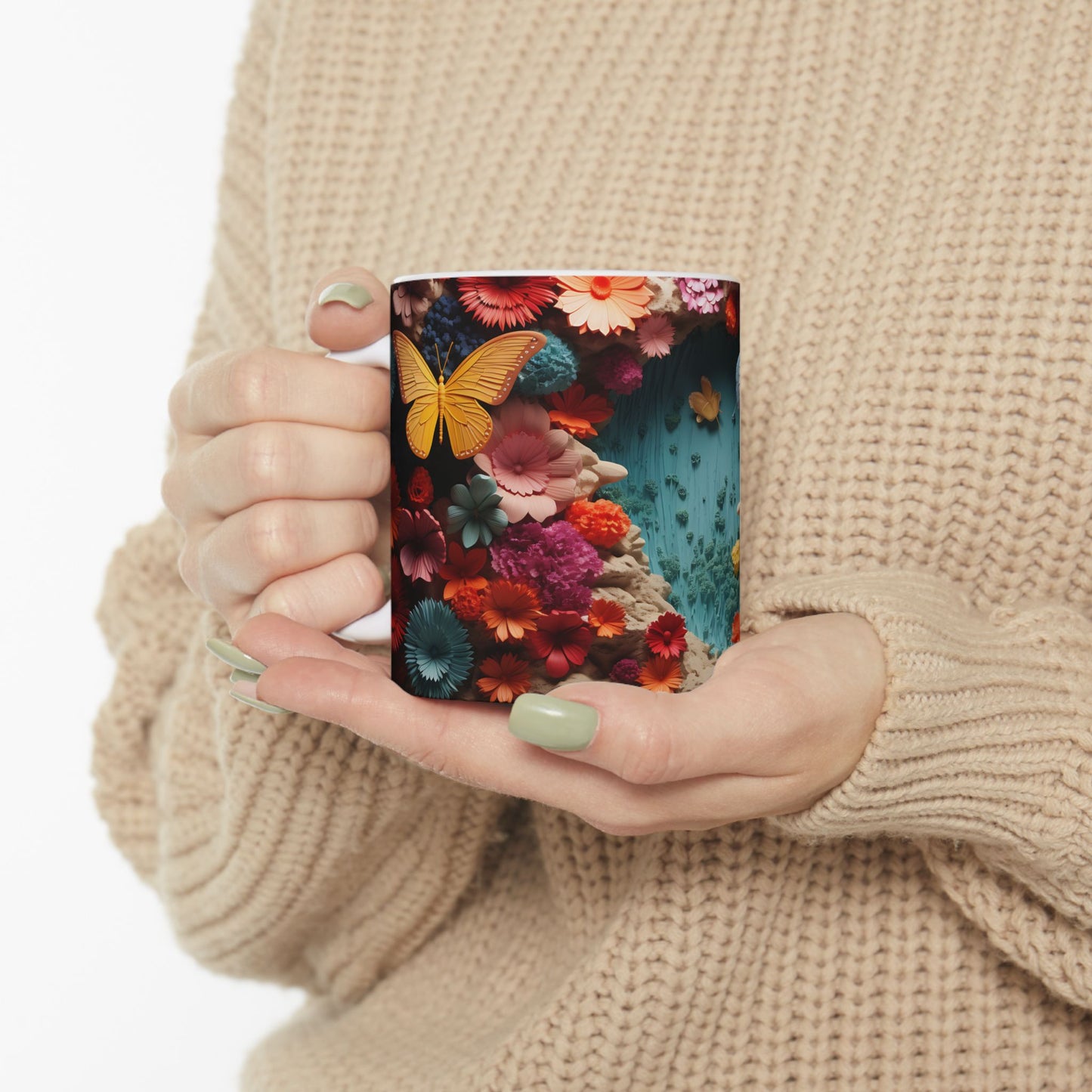 Artistic Mug - Colorful Butterflies 5