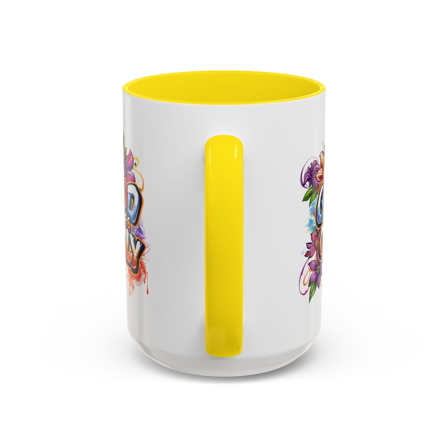 Wellness Mug - Good Vibes Only Graffiti Flowers