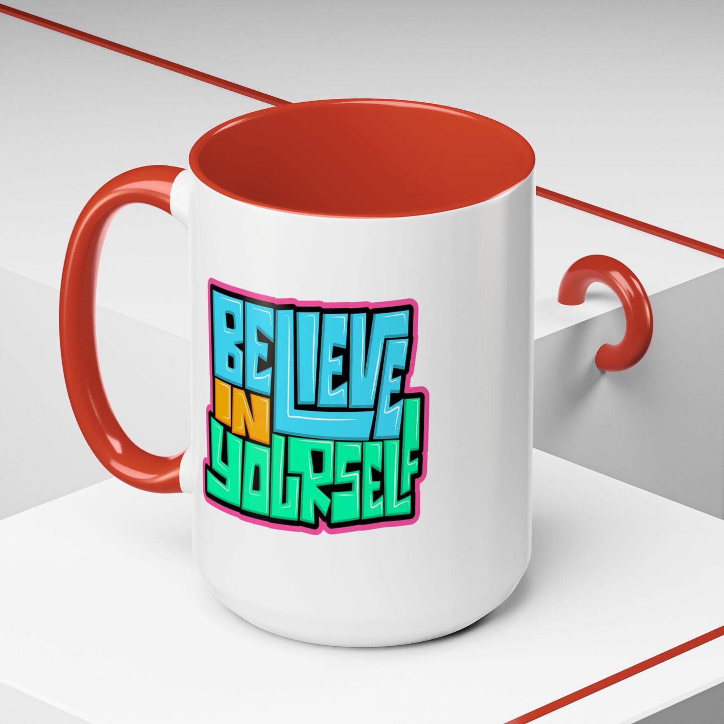 Motivation Mug - Believe In Yourself Graffiti