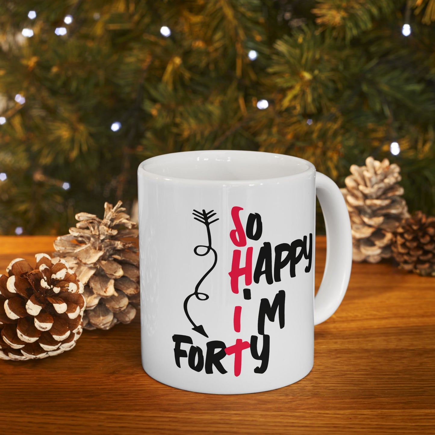 Birthday Mug - So Happy I'm Forty