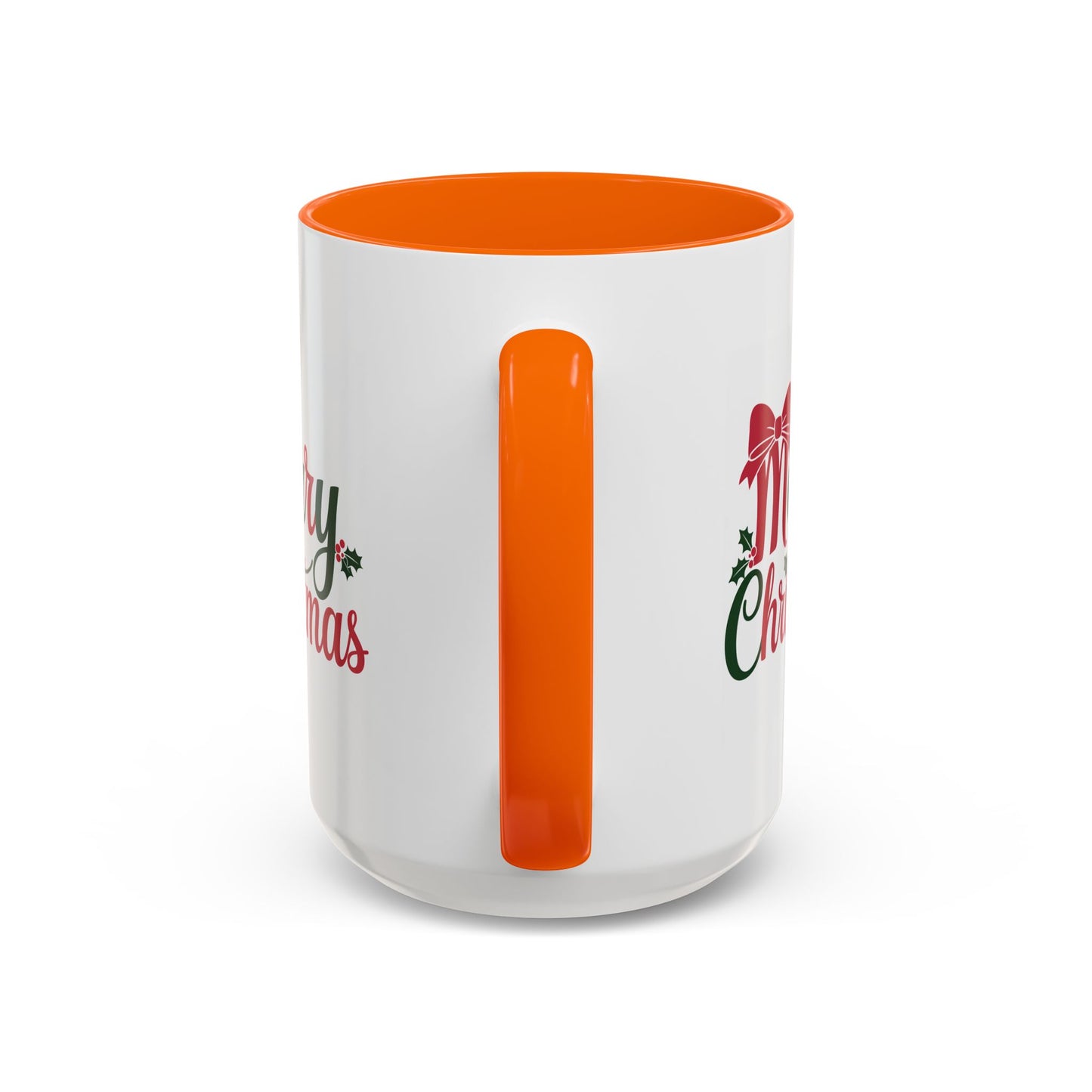 Christmas Mug - Merry Christmas Red & Green Text Bow