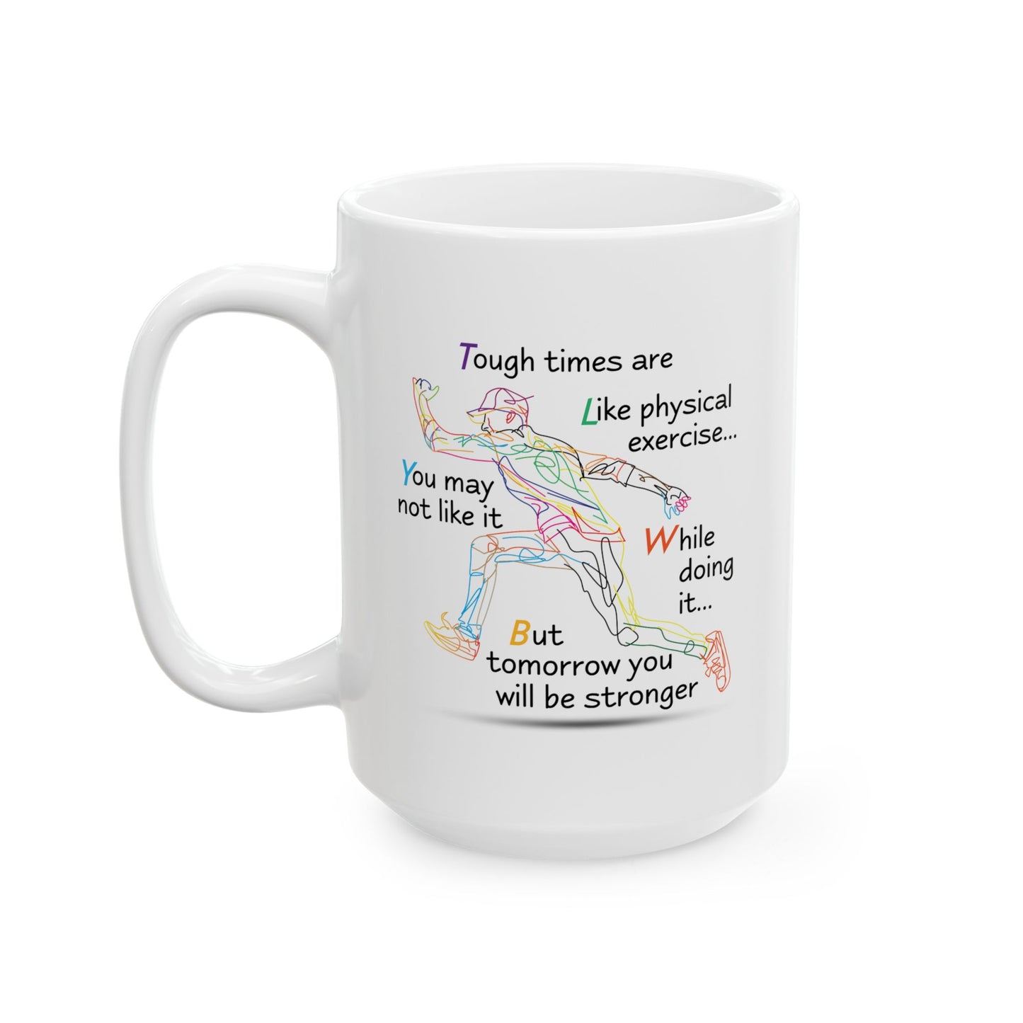 Motivation Mug - Tough Times Are Like Physical Exercise