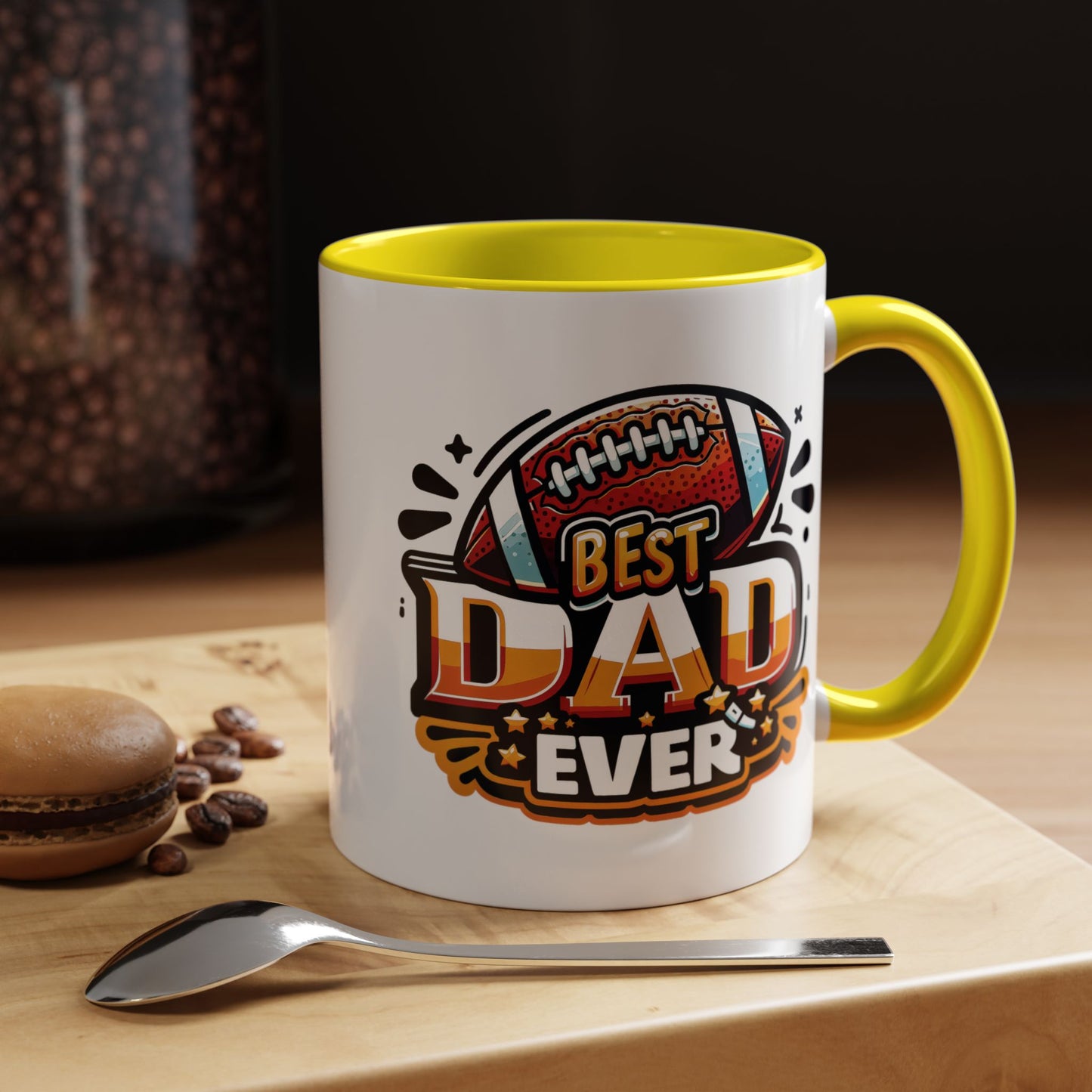 Father's Day Mug - Best Dad Ever Football