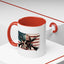 4th of July Mug - Skull Guns Flag
