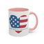 4th of July Mug - God Bless America Flag Heart
