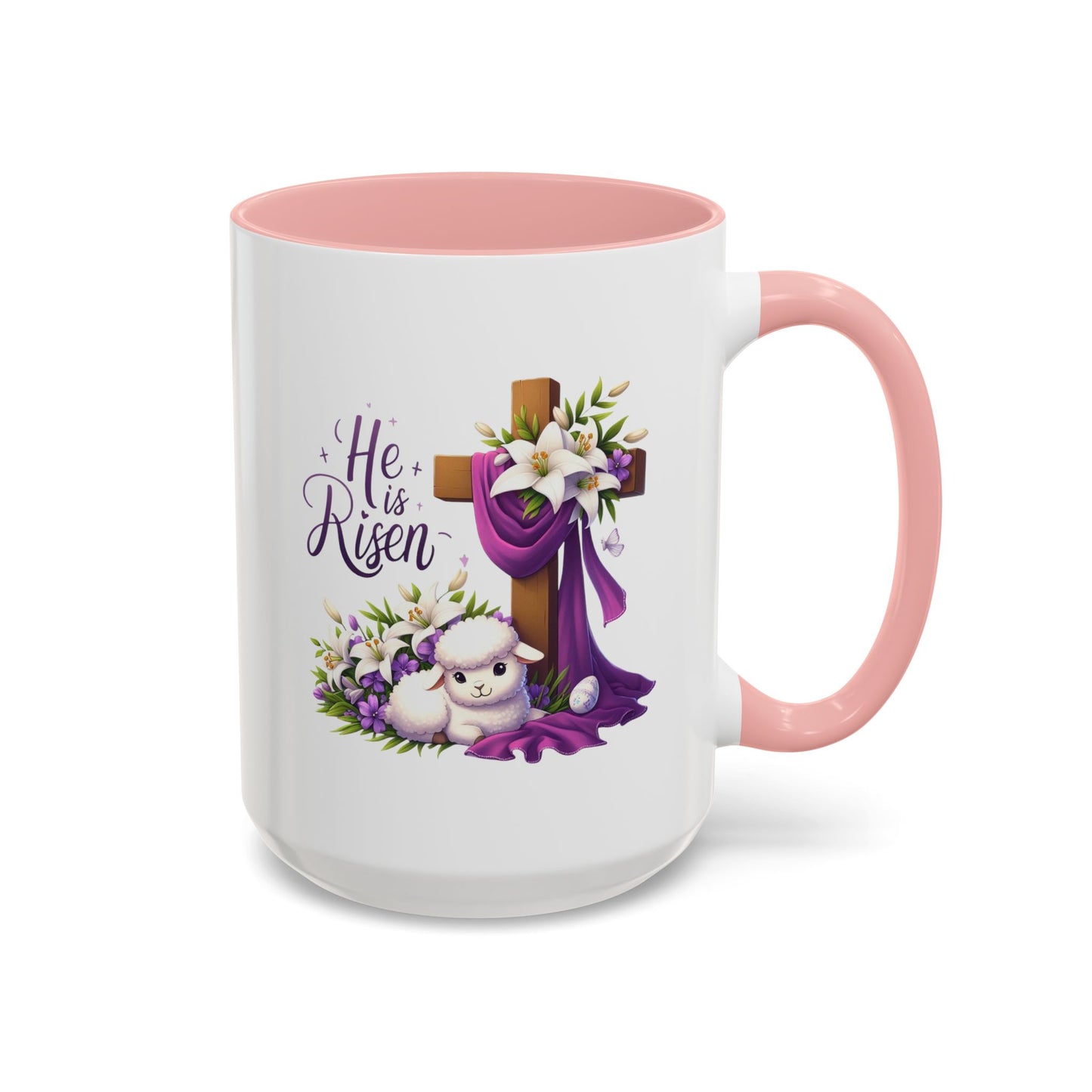 Easter Mug - He Is Risen Cross
