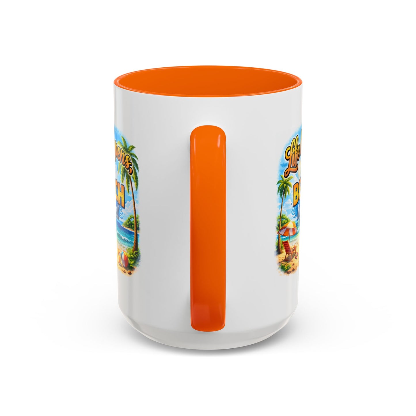 Humor Mug - Life Happens the beach Helps