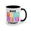 Wellness Mug - Make Yourself a Priority Colored Blocks