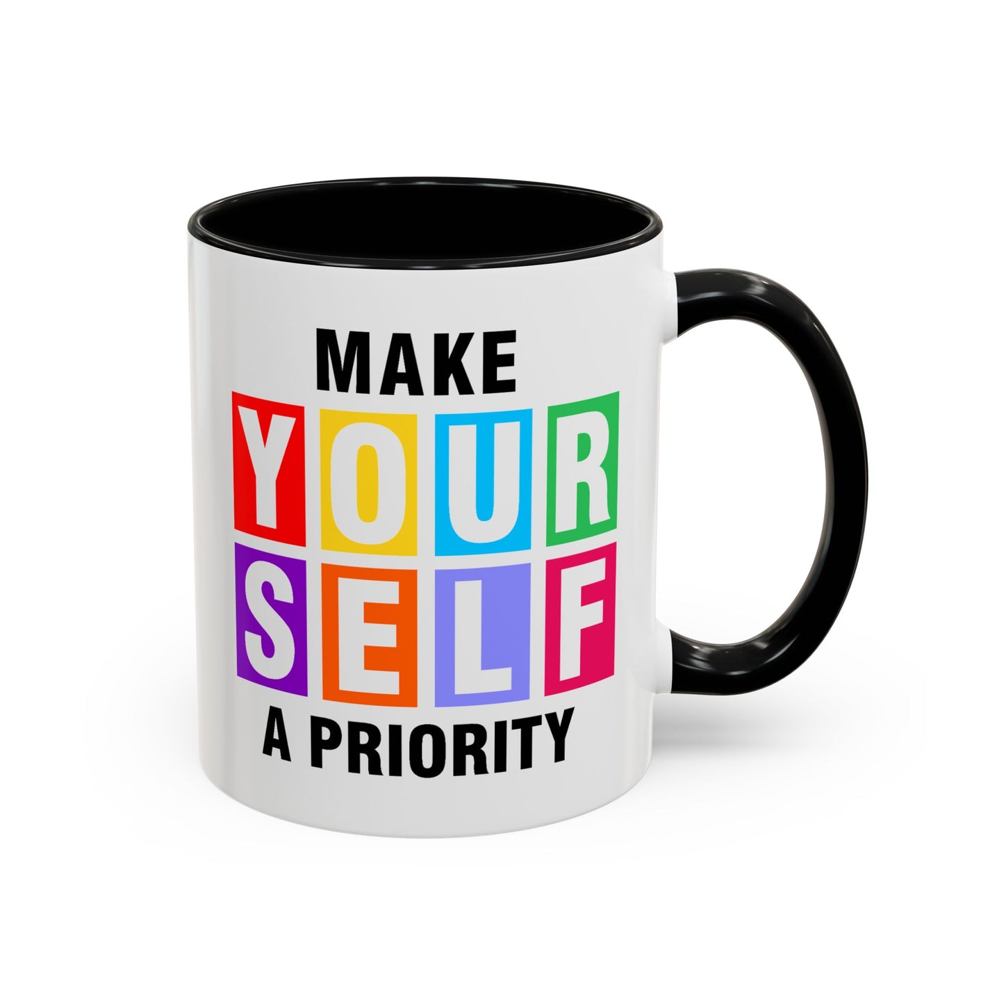 Wellness Mug - Make Yourself a Priority Colored Blocks