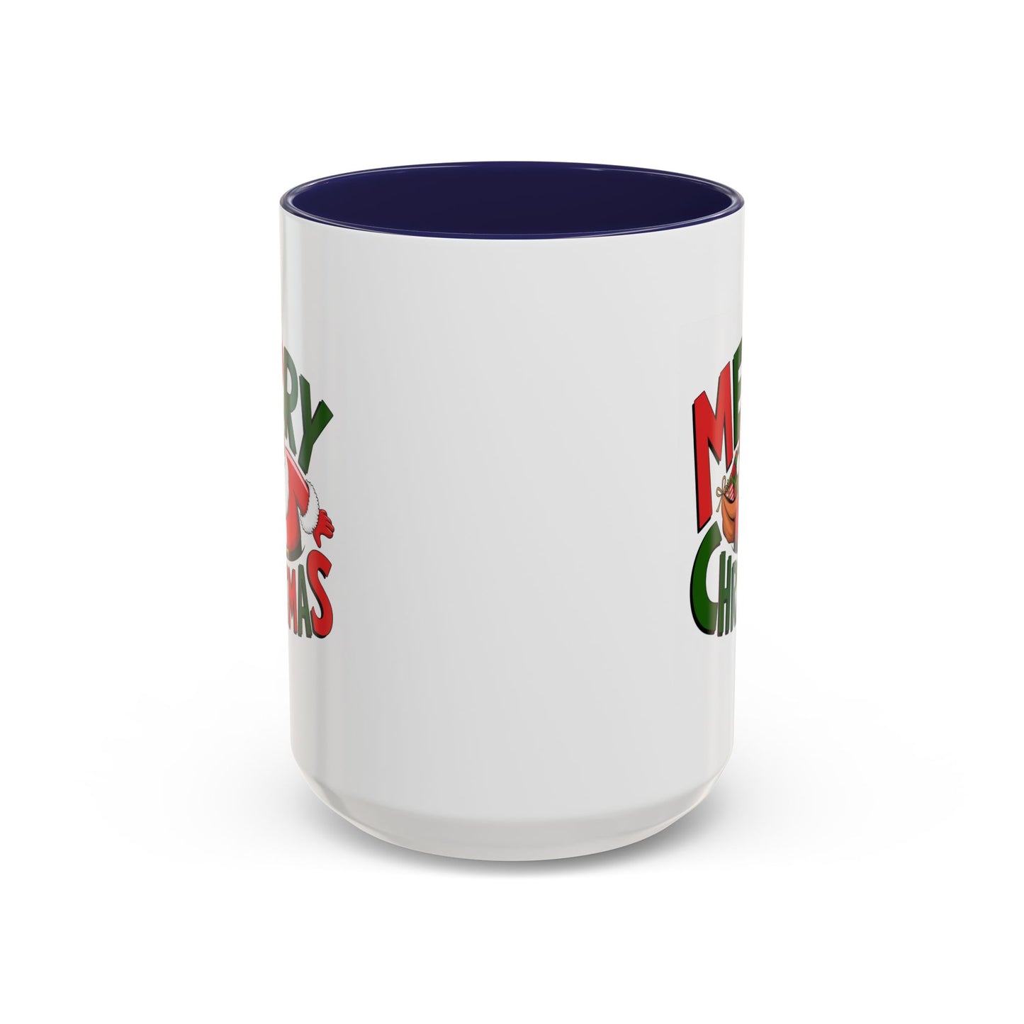 Christmas Mug - Green & Red Text Santa Presents