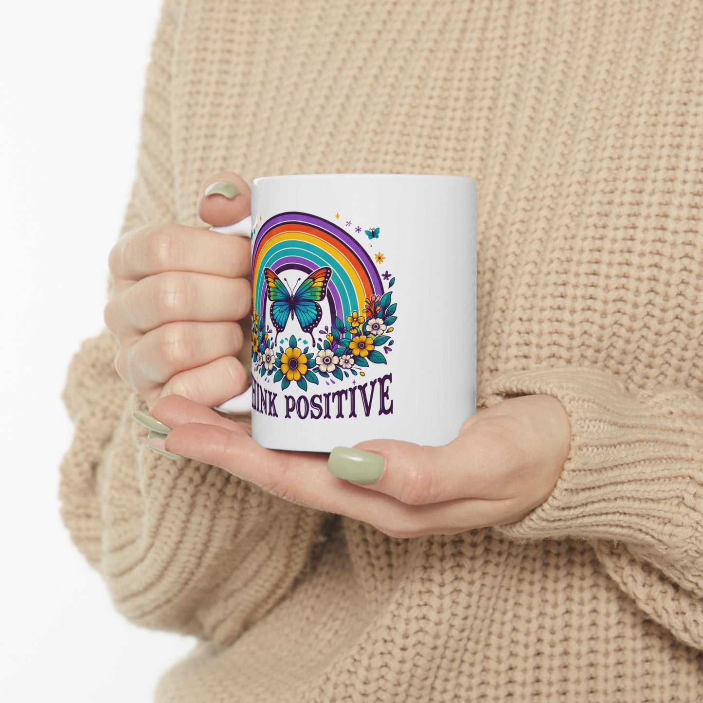Wellness Mug - Think Positive Butterfly