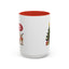 Christmas Mug - Happy Holidays Callout Santa Tree Presents Reindeer