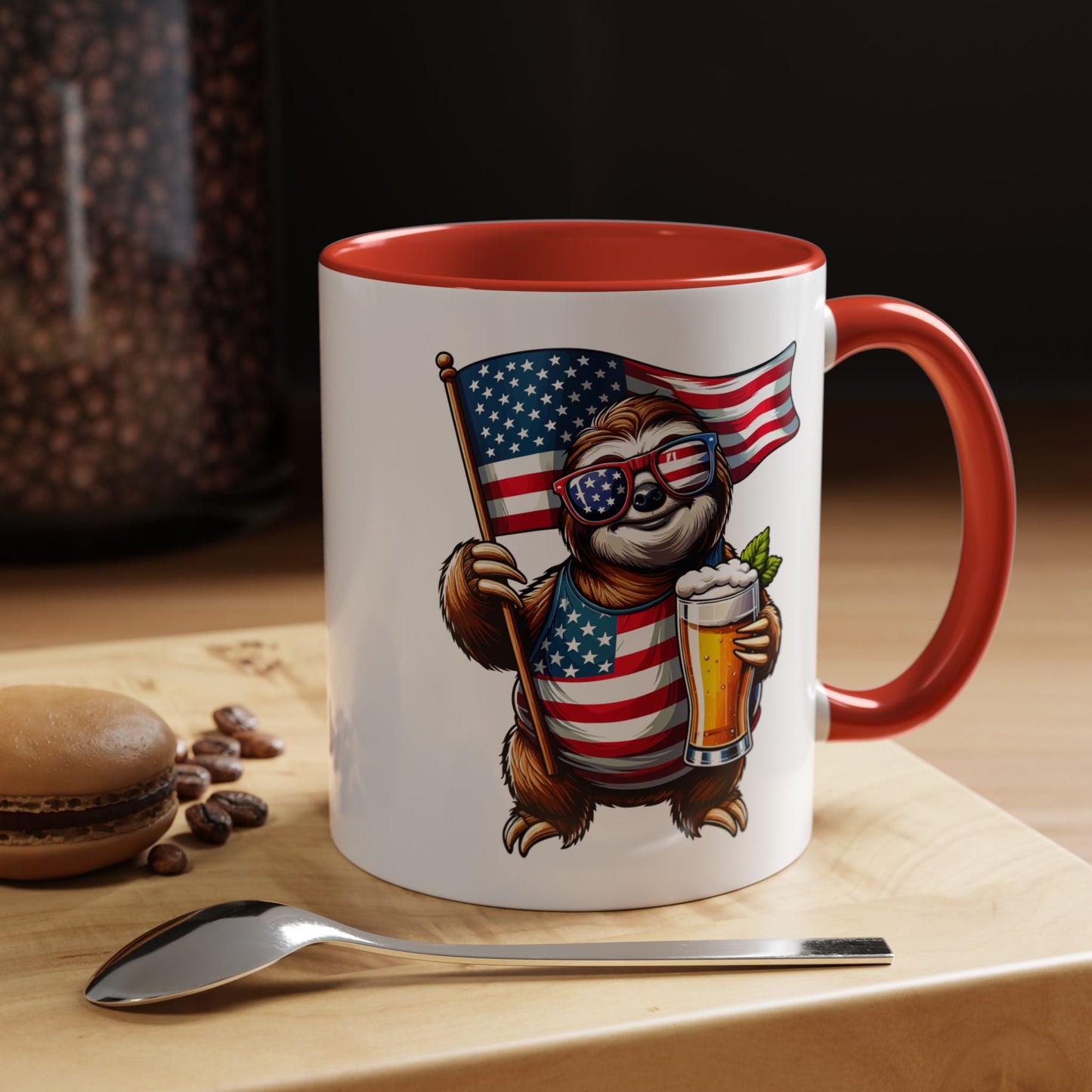 4th of July Mug - Merica Sloth