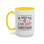 Christmas Mug - We Wish You a Merry Christmas Blue Green & Red Text