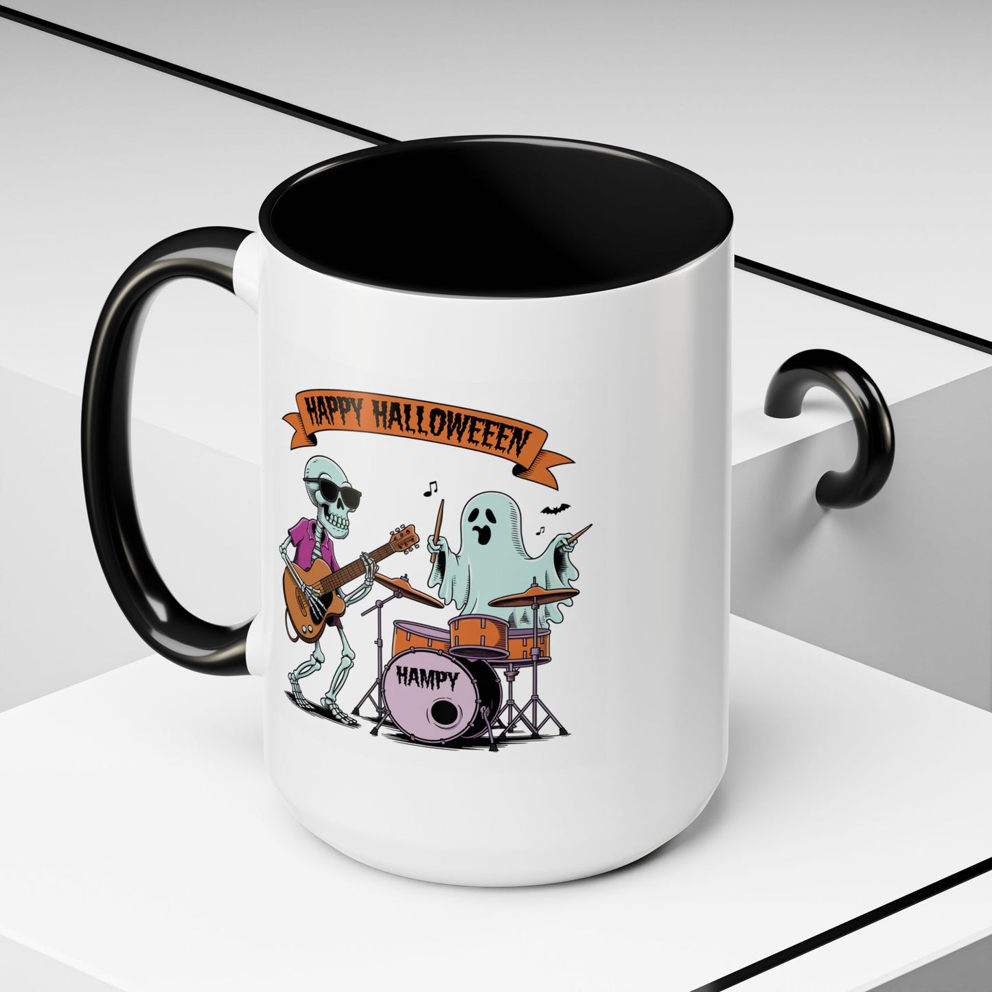Halloween Mug - Skeleton & Ghost Band