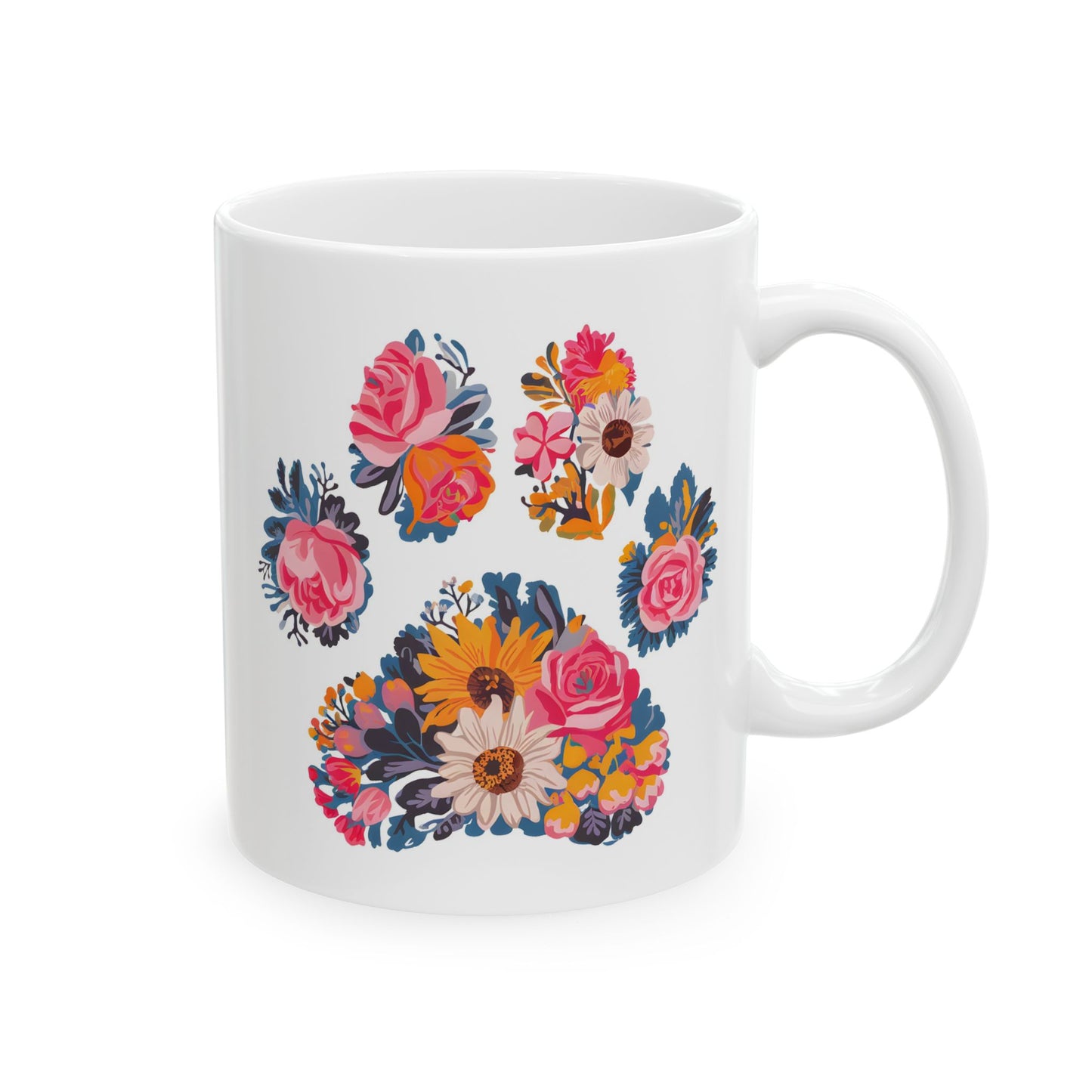 Animal Mug - Floral Dog Paw