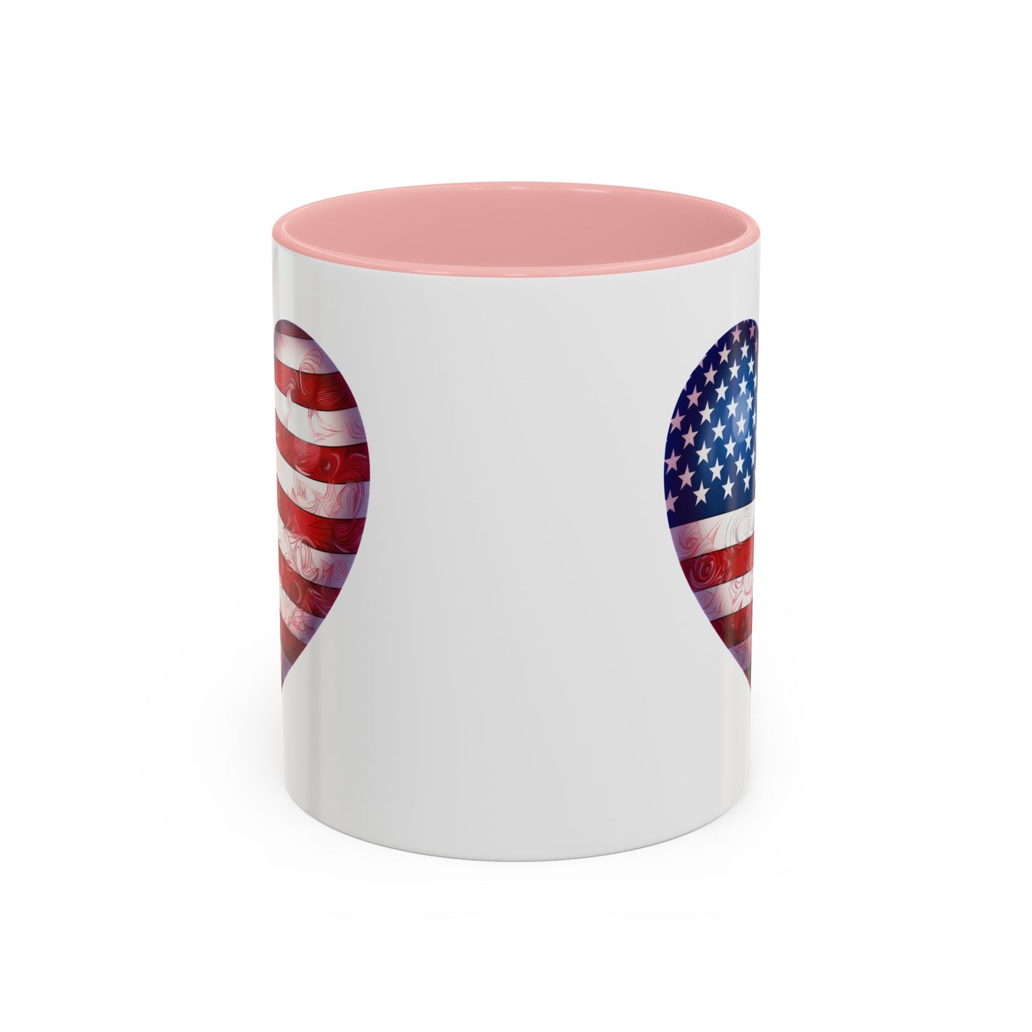 4th of July Mug - Heart American Flag