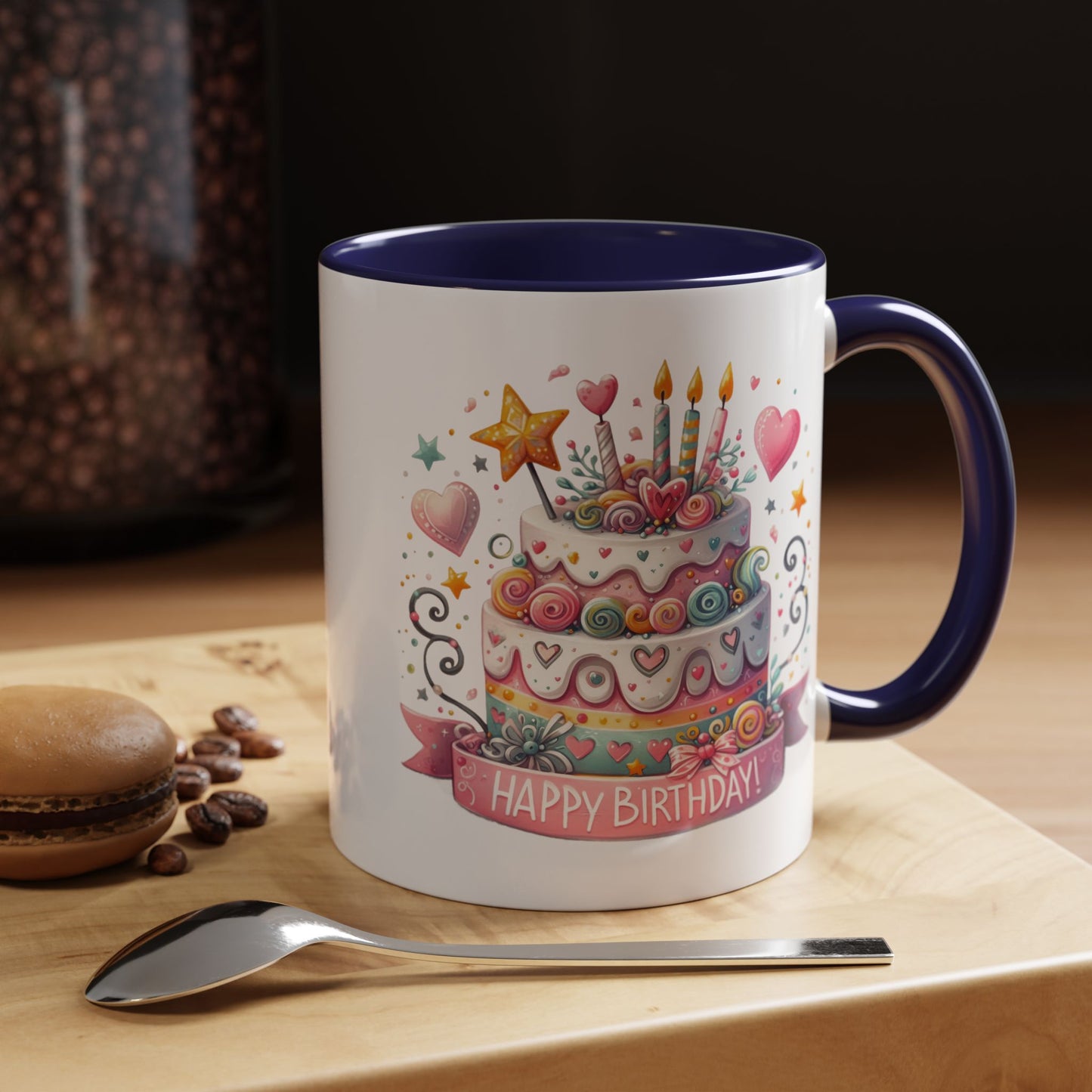 Birthday Mug - Happy Birthday Two Tiered Cake