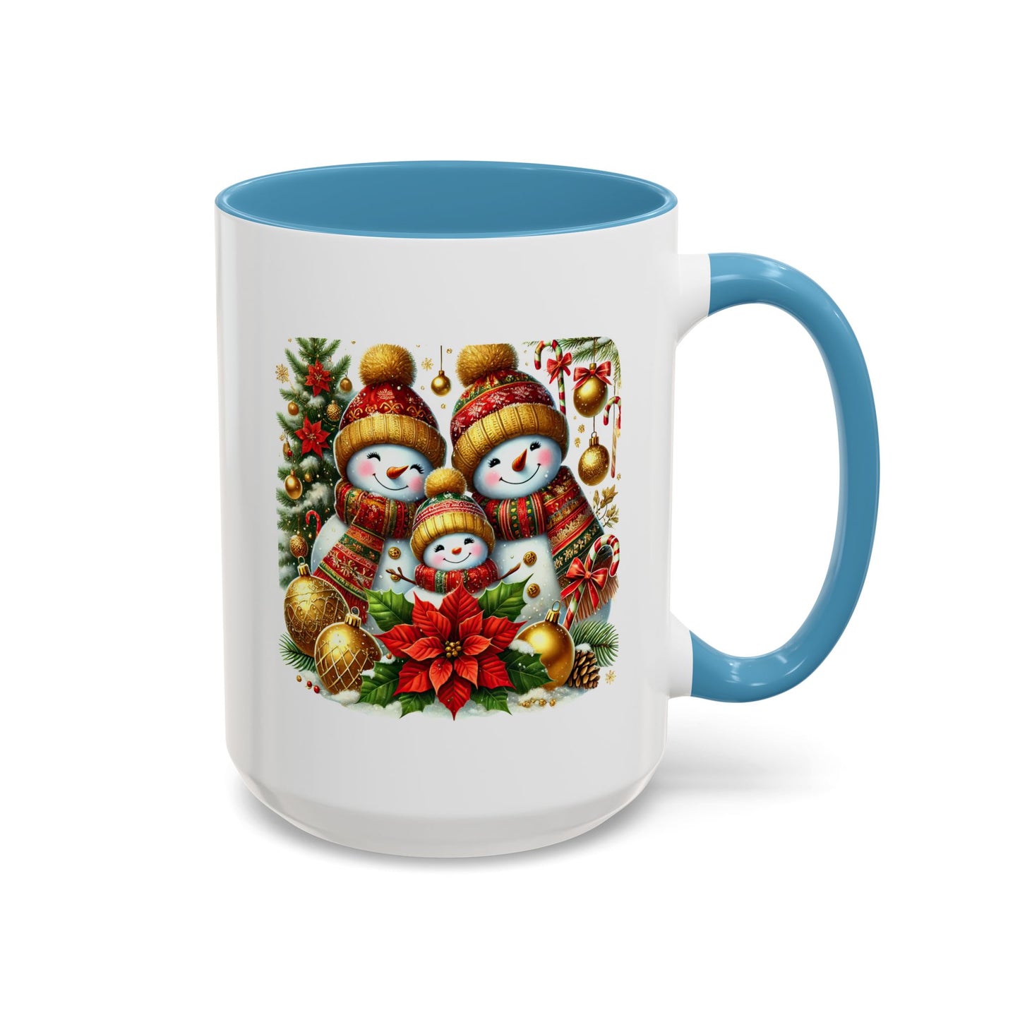 Christmas Mug - Gold Snowman Family 2