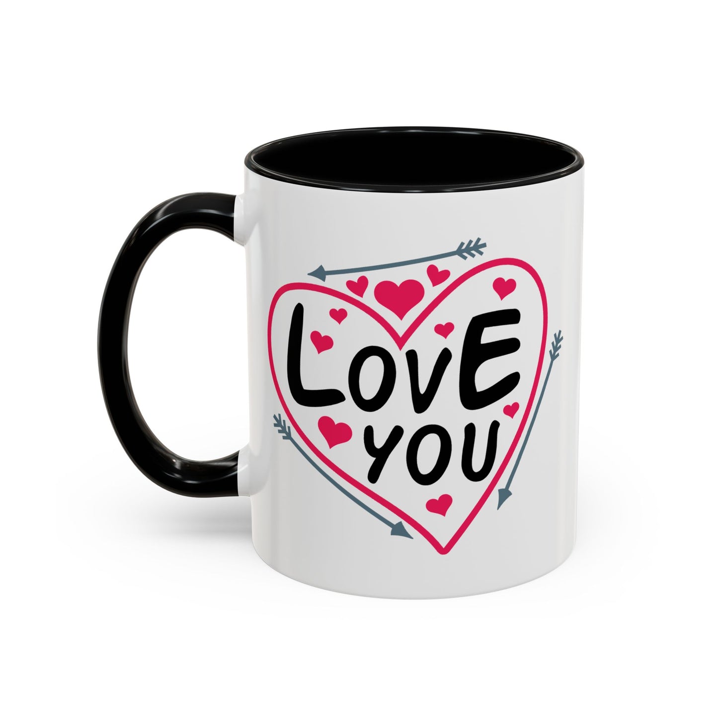 Valentine's Day Mug - Love You Heart Arrows