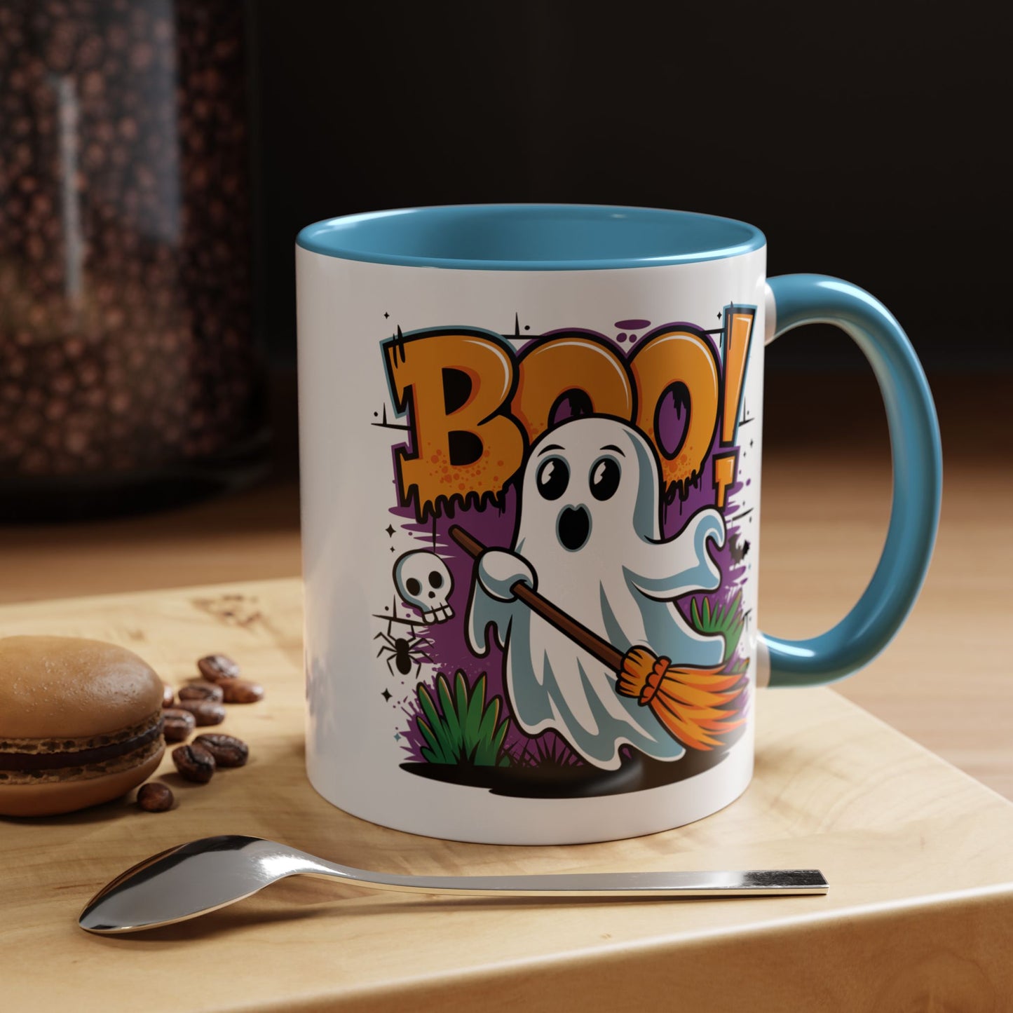 Halloween Mug - Boo! Flying Ghost With Broom