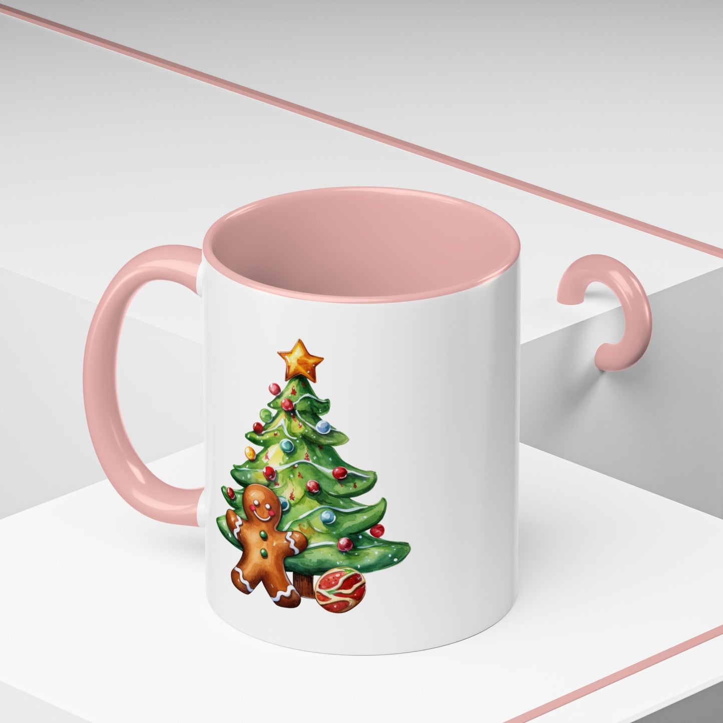 Christmas Mug - Gingerbread Man and Tree