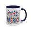 4th of July Mug - Floral America Patriotic