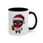 Christmas Mug - Merry Christmas Red Text Superhero