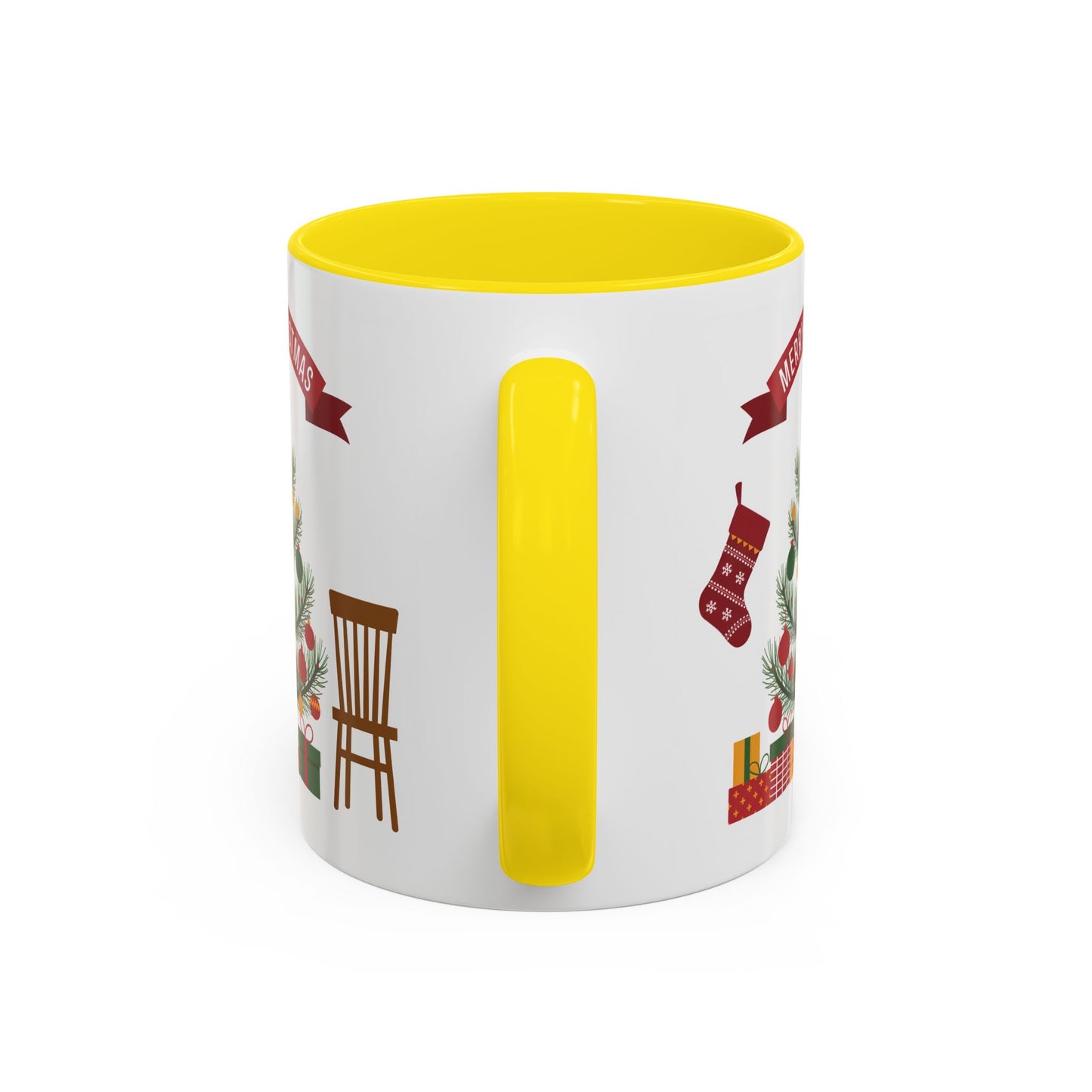 Christmas Mug - Merry Christmas Banner Tree Presents