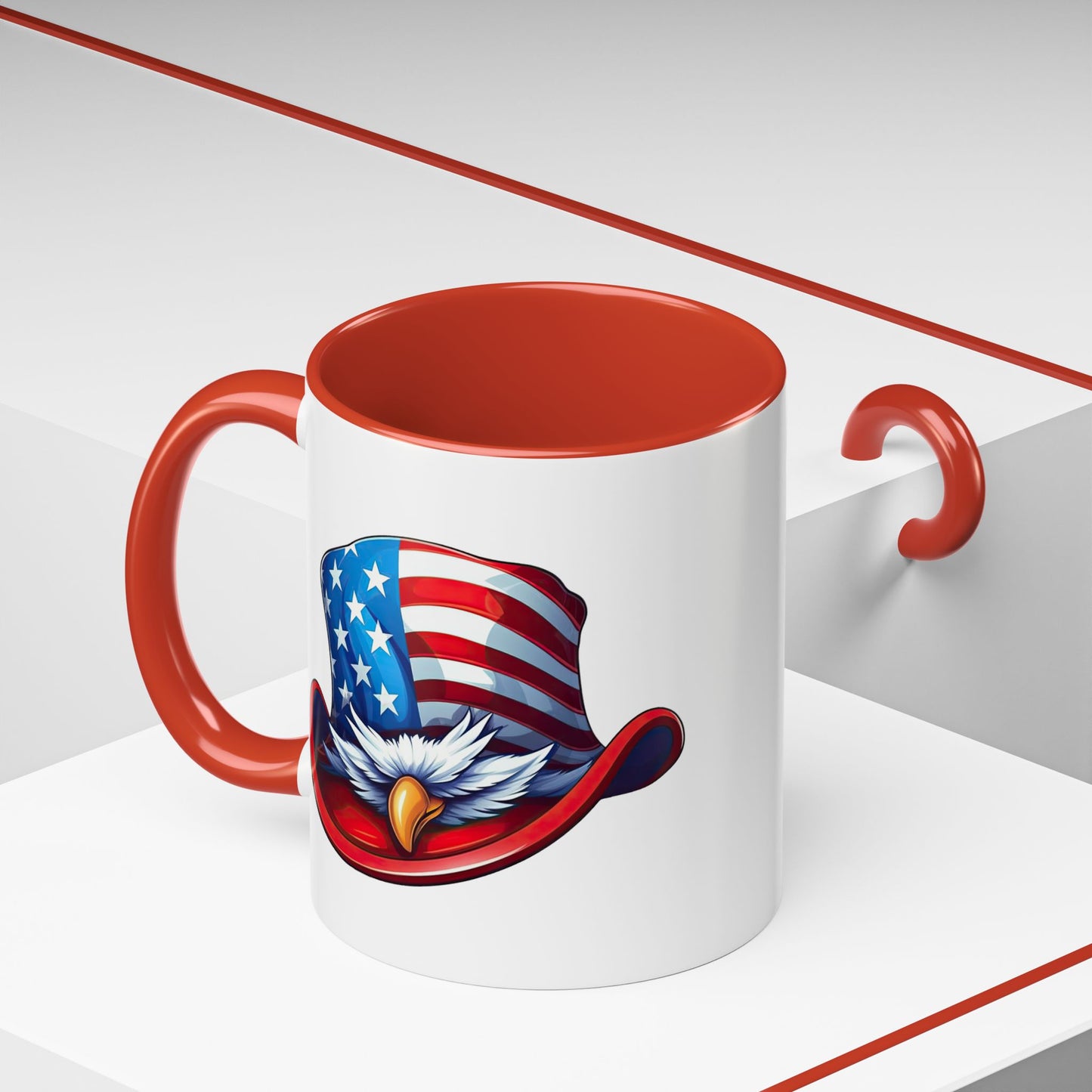 4th of July Mug - Bald Eagle American Hat