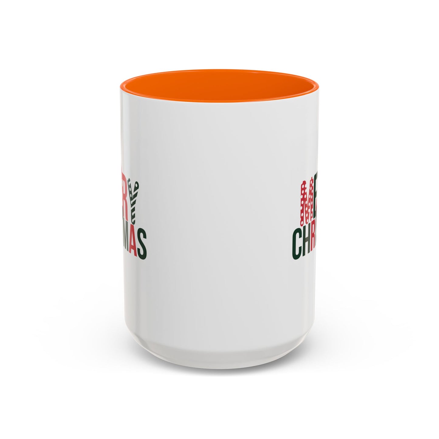 Christmas Mug - Merry Christmas Green & Red Text Santa
