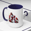Christmas Mug - Burgundy Snowman Family