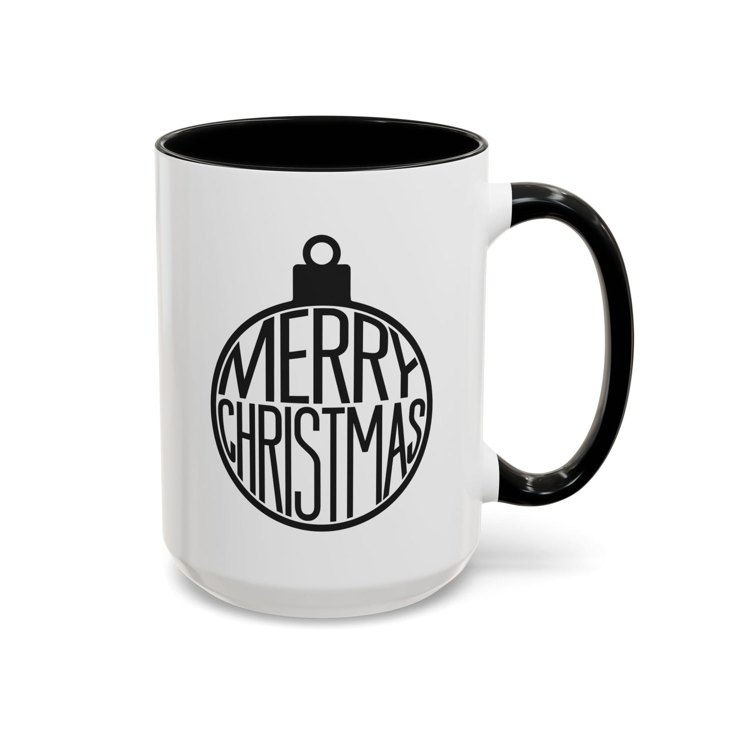 Christmas Mug - Merry Christmas Black Text Ornament