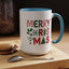 Christmas Mug - Merry Christmas Red Green & Gold Decorative Text