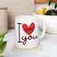 Valentine's Day Mug - I Love You Heart Graphic