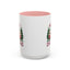 Christmas Mug - Merry Christmas Maroon Text Camper Trees