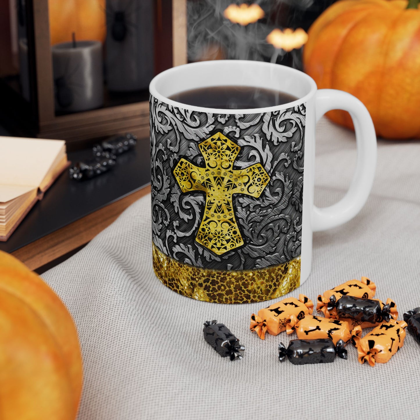 Artistic Mug - Gold Cross