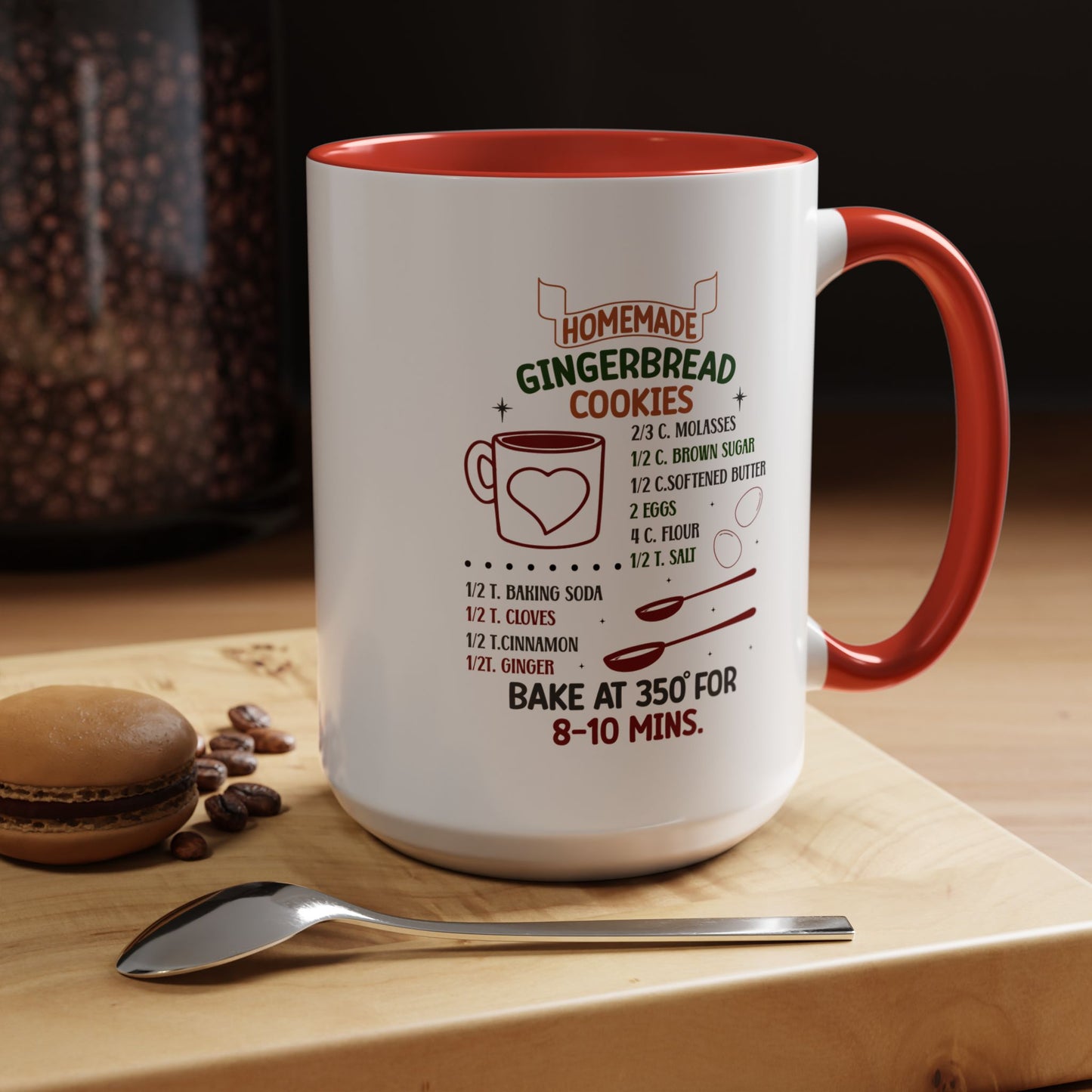 Christmas Mug - Homemade Gingerbread Cookies Recipe